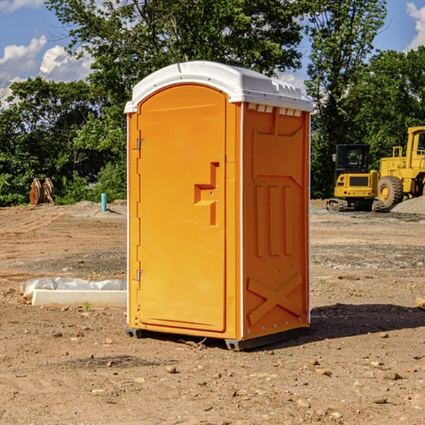 how often are the porta potties cleaned and serviced during a rental period in Warnock OH